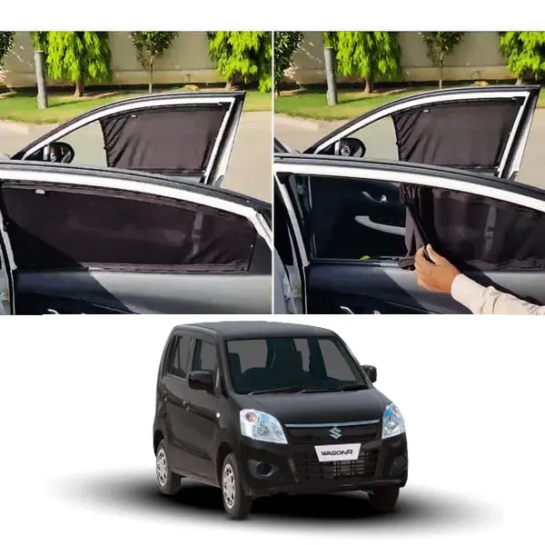 Suzuki Wagon R Custom Fit Retractable Curtains 2015 - 2024 - Sun Shade - Parda 1