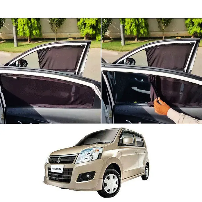 Suzuki Wagon R Custom Fit Retractable Curtains Japanese 2004 - 2018 - Sun Shade - Parda 1