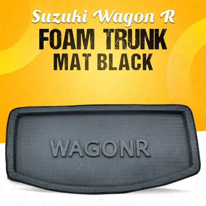 Suzuki Wagon R Foam Trunk Mat Black Mix Design 2008 - 2021 1