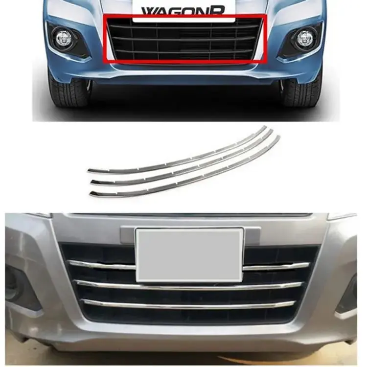 Suzuki Wagon-R Front Lower Grill Trim 4 Pcs Model 2017-2024 1