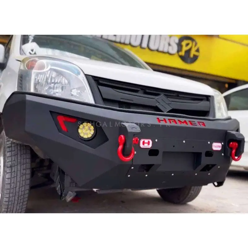 Suzuki Wagon R Hamer Front Bull Bar Single Fog Lamp 2014 - 2024 - With Grille Half 1