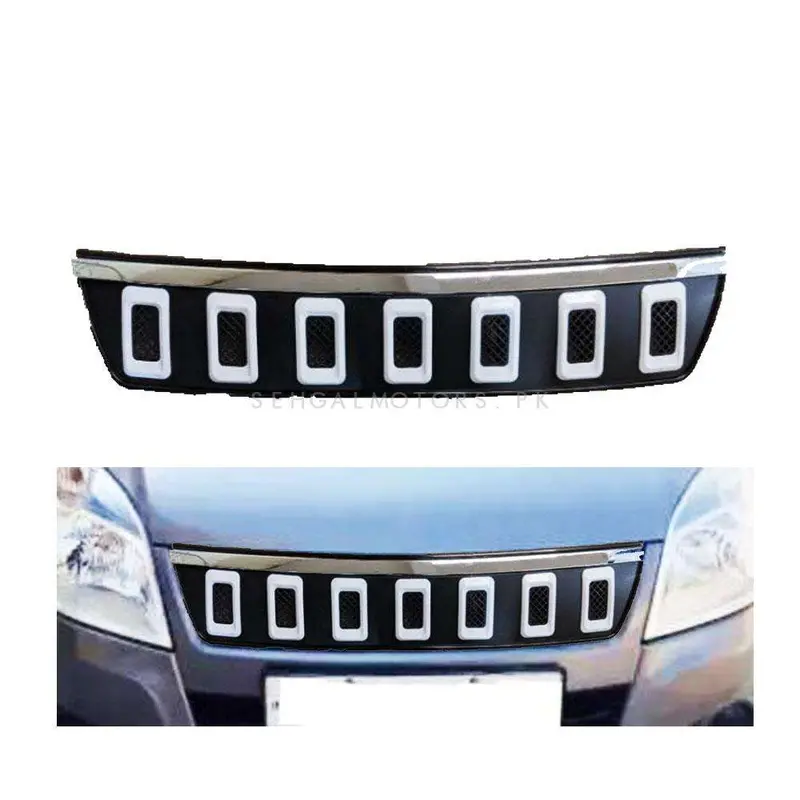 Suzuki Wagon R Navara Style Chrome Grille 2014 - 2024 - - V2 With White Combination 1
