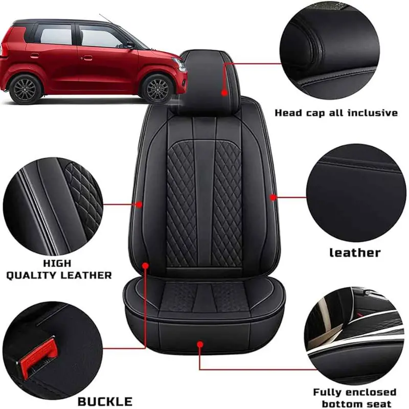 Suzuki Wagon R Seat Cover Japanese Leather Black Model 2016-2022 1