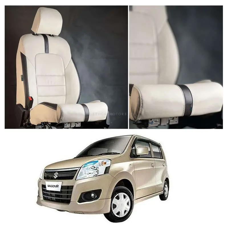 Suzuki Wagon R Type R Beige Black Seat Covers 2014 - 2024 1