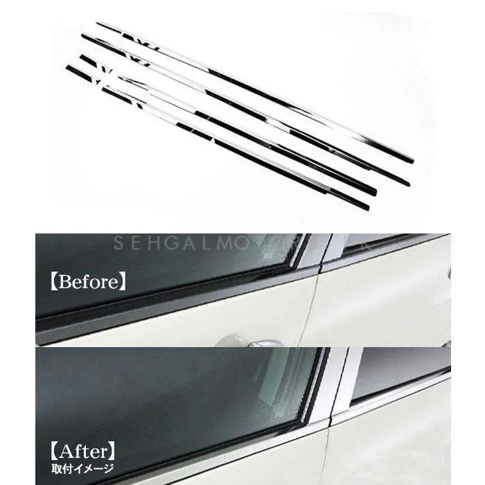 Suzuki Wagon R Window Chrome Weather Strips 4 Pcs 2014 - 2024 2