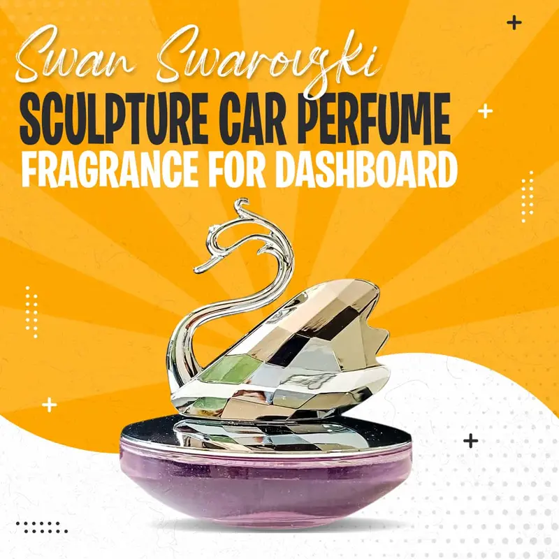 Swan Swarovski Sculpture Car Perfume Fragrance For Dashboard S-819 1