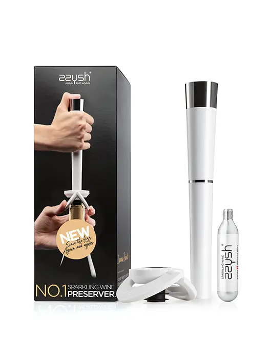 Système De Préservation Vin Mousseux Avec Cartouche De Gaz Argon/Co2 - Zzysh 1