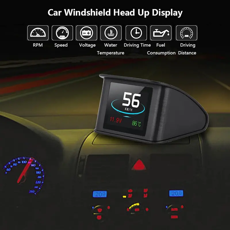 T600 Universal Car Hud Head Up Display Digital Gps Speedometer 1