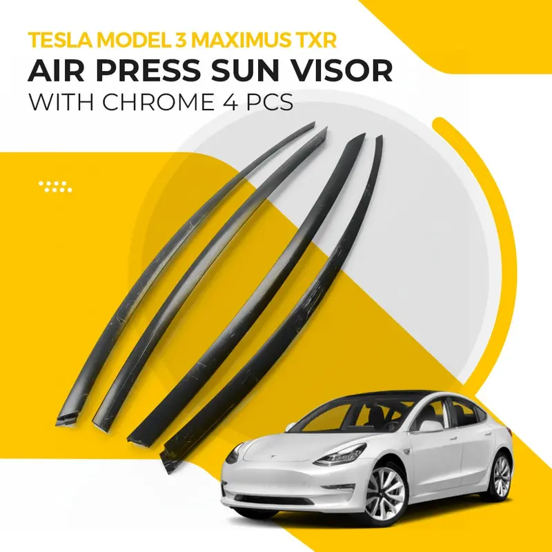 Tesla Model 3 Maximus Txr Air Press Sun Visor Without Chrome 4 Pcs - 2024-2025 1