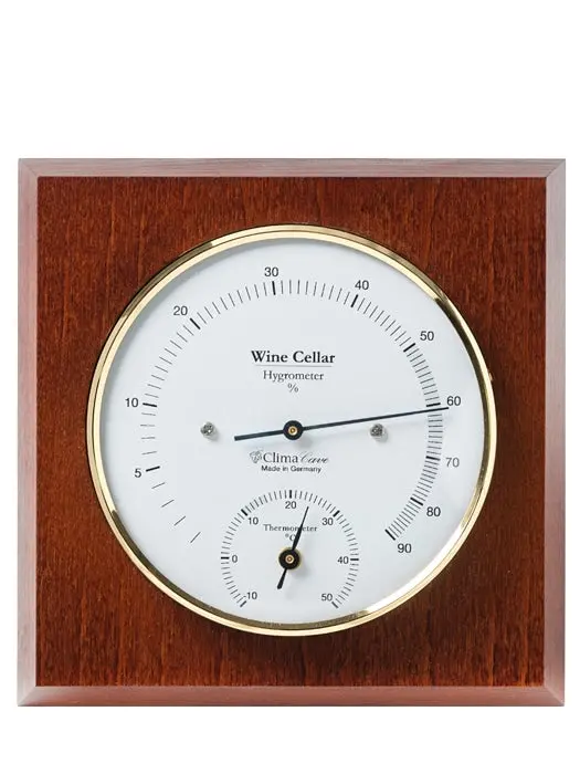 Thermomètre-Hygromètre Socle De Bois - Vinum 1