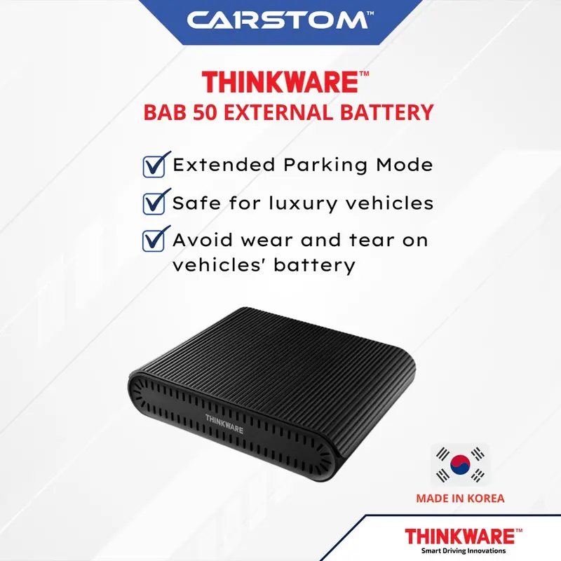 Thinkware Battery Pack Ivolt Bab-50 External Car Dashcam Battery (Compatible With All Car Camera Brands) 1