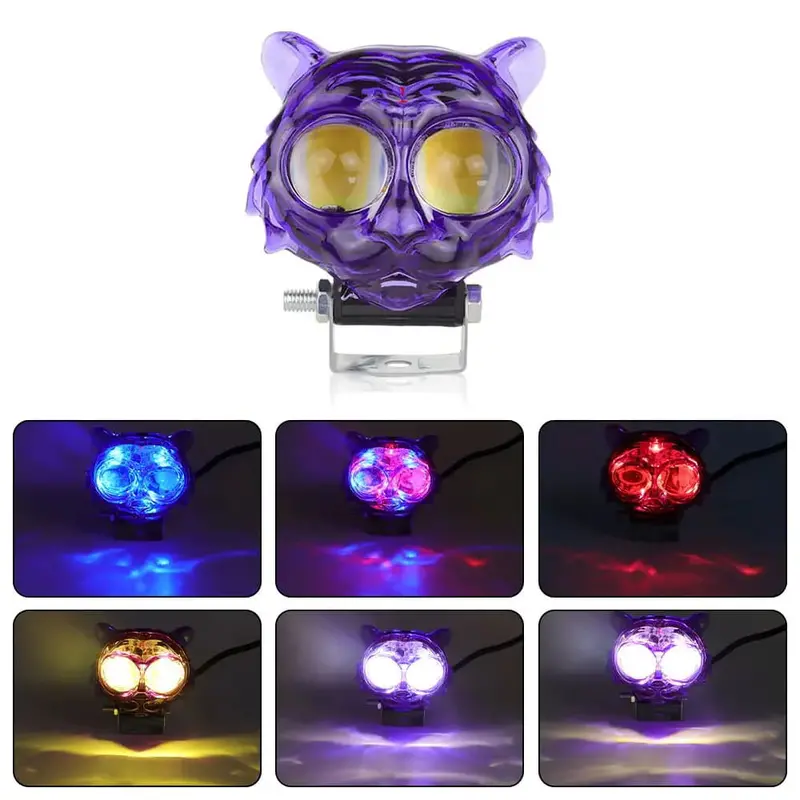 Tiger Shape Hjg Smd Spotlight Headlight Blue - V1 - Dual Lens Projector Lamp 2