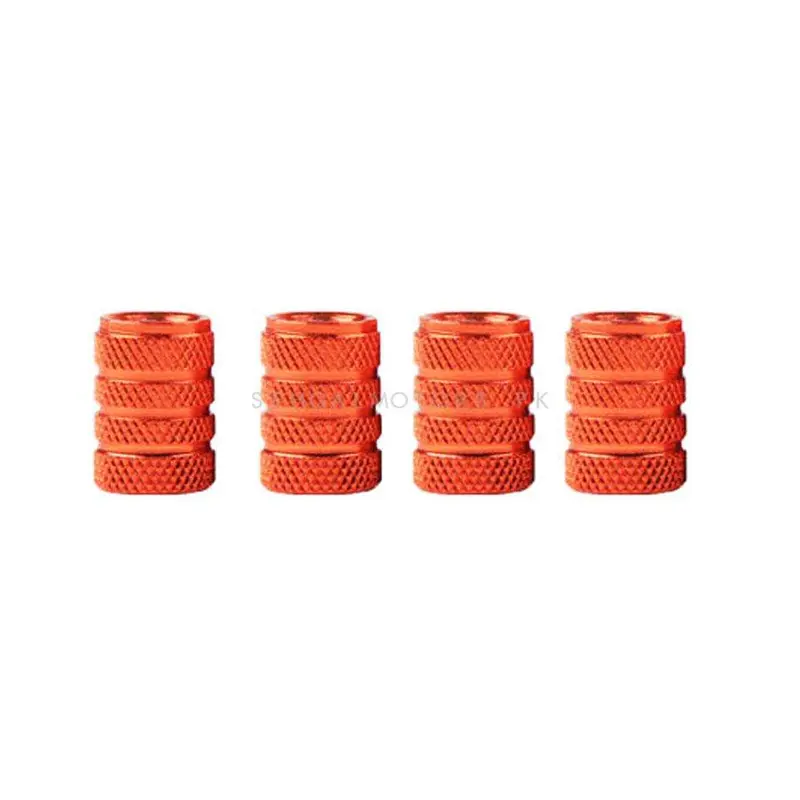 Tire Tyre Air Valve Nozzle Caps Red - 4 Pieces - High Quality Aluminum Tyre Valve 2