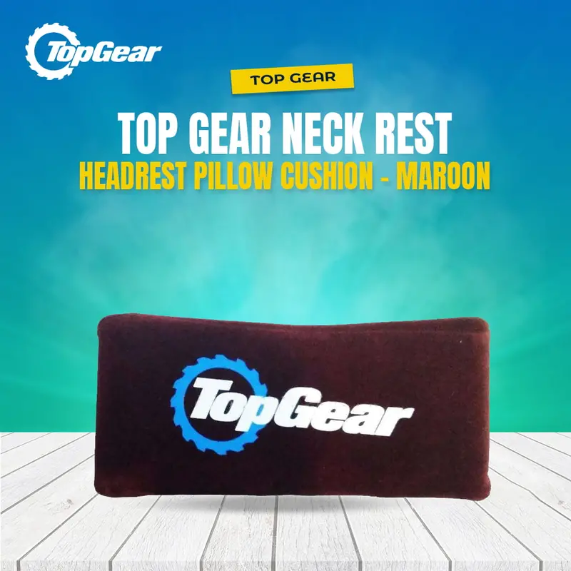 Top Gear Neck Rest Headrest Pillow Cushion Each - Maroon 1