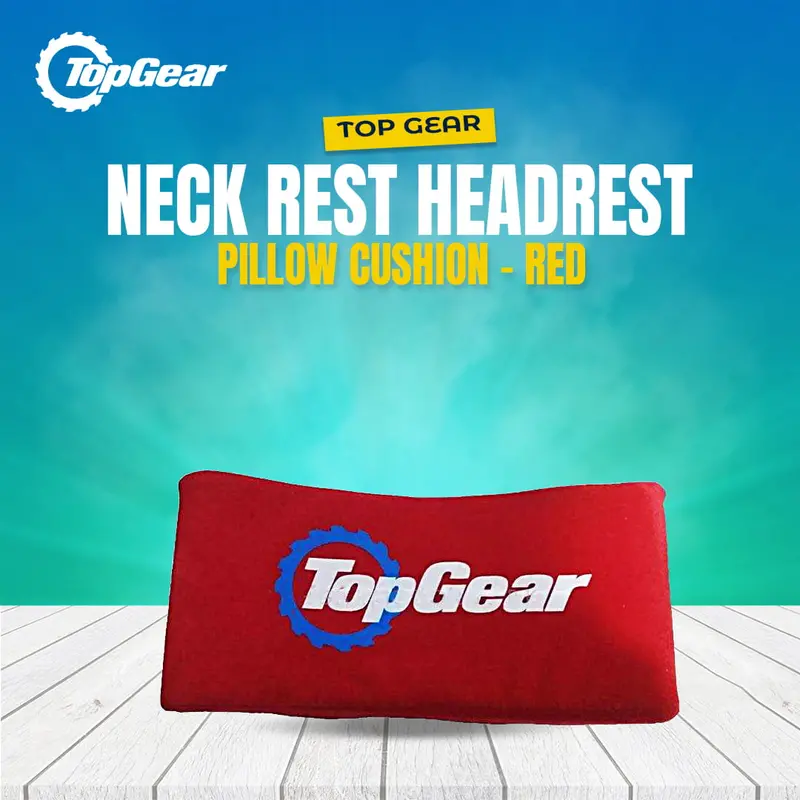 Top Gear Neck Rest Headrest Pillow Cushion Each - Red 1