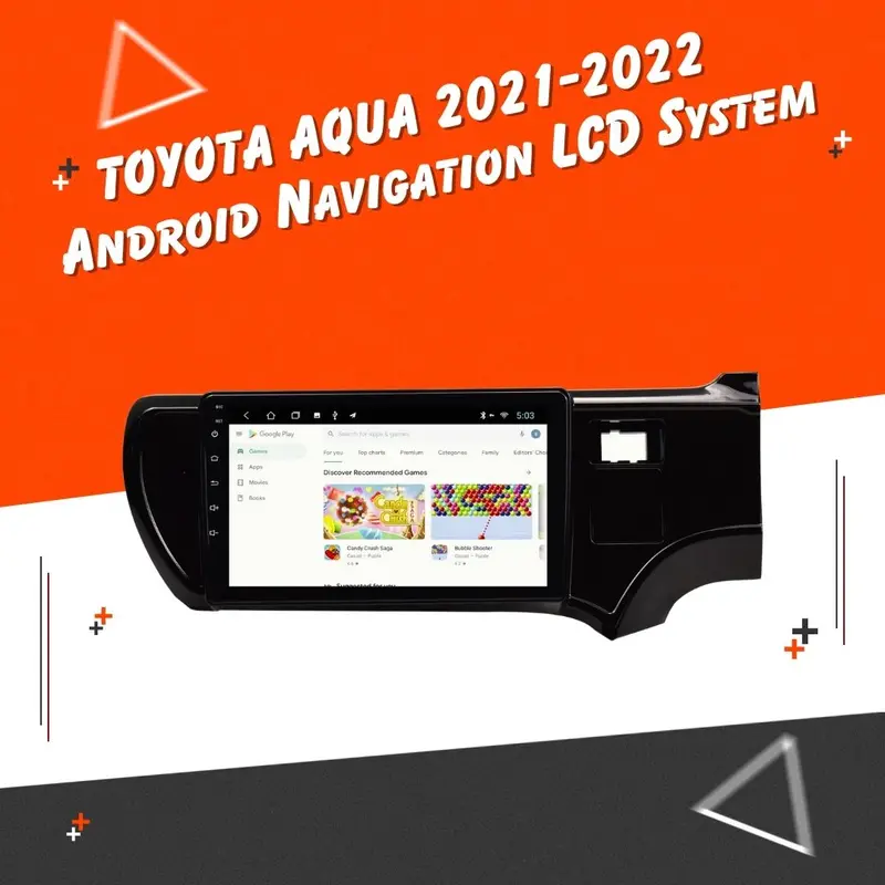 Toyota Aqua Android Lcd Black 9 Inches 2021 - 2024 1
