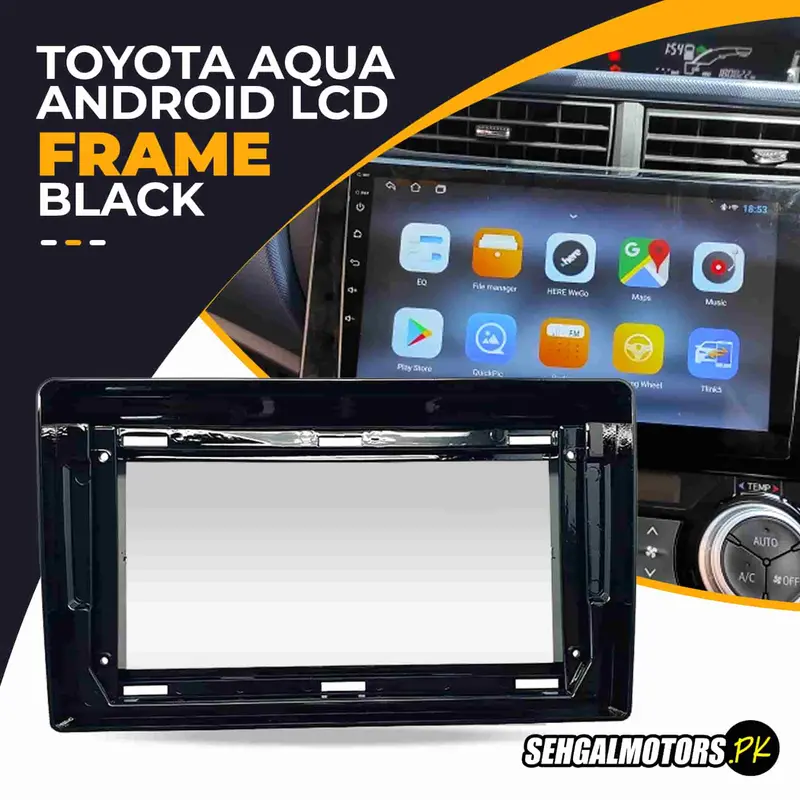 Toyota Aqua Android Lcd Frame With Grip Black 9 Inches 2018 - 2021 1