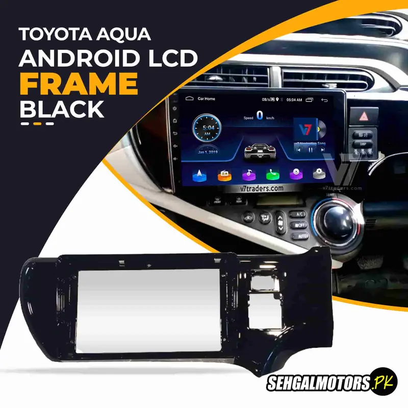 Toyota Aqua Android Lcd Frame With Grip Black 9 Inches 2021 - 2024 1