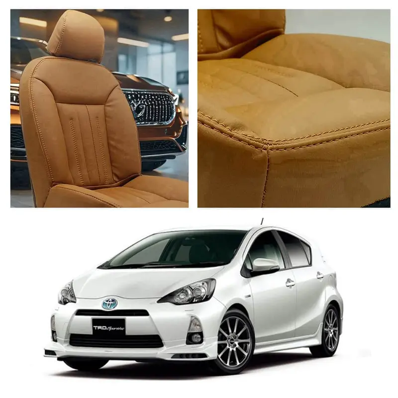 Toyota Aqua Audi Design Brown Seat Covers 1984 - 2021 1
