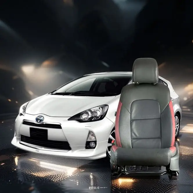 Toyota Aqua Breathable Black Red Seat Covers 2012 - 2021 1