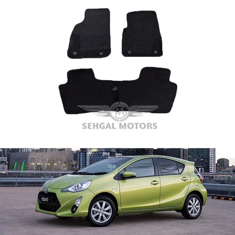 Toyota Aqua Carpet Floor Mat Black 3Pcs Model 2012 - 2016 Local 1