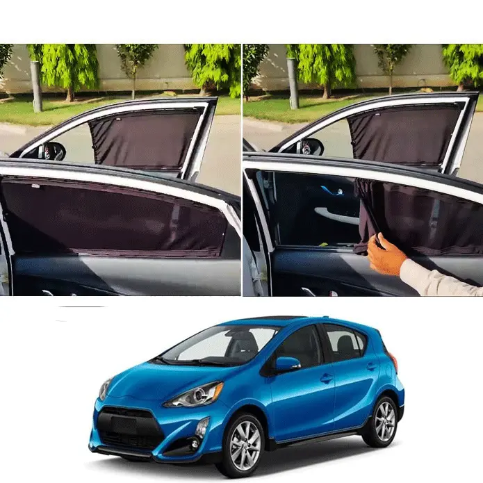 Toyota Aqua Custom Fit Retractable Curtains 2012 - 2021 - Sun Shade - Parda 1