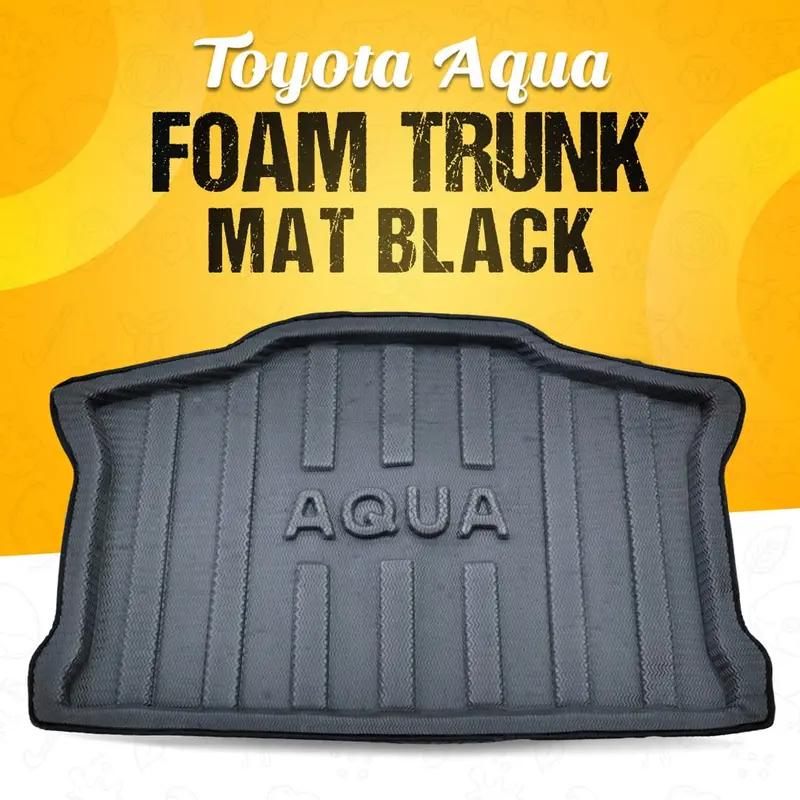 Toyota Aqua Foam Trunk Mat Mix Design 2012 - 2021 - Cargo Boot Liner Diggi Protection Tray Cover 1