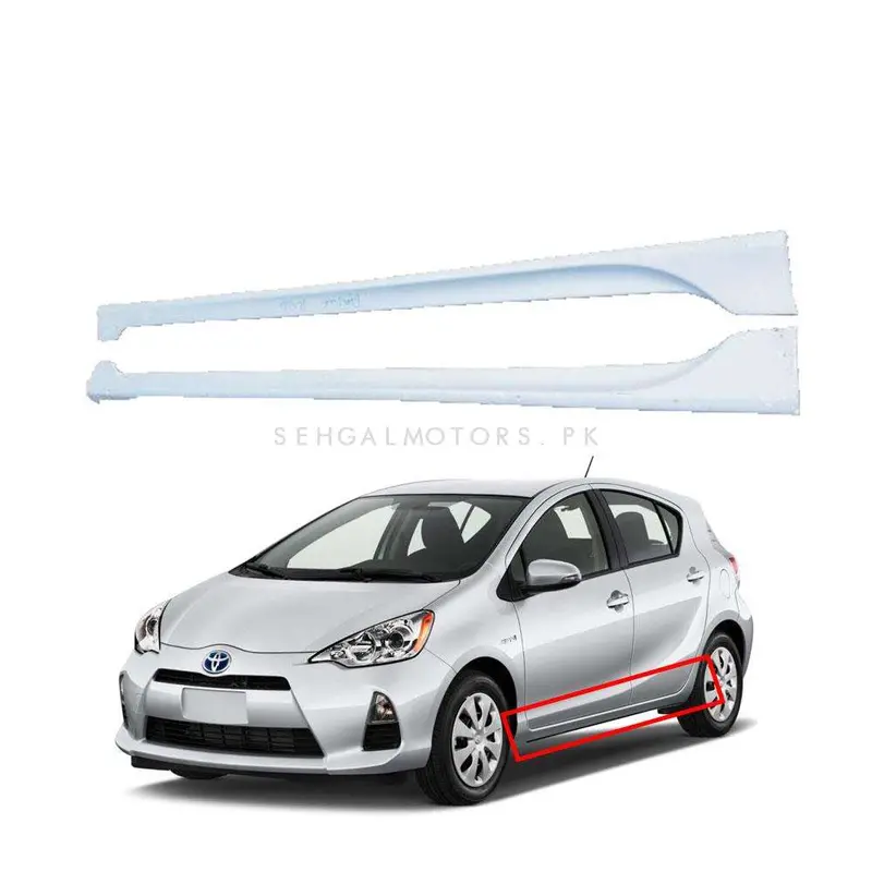 Toyota Aqua Side Foot Panel Skirts Fiber Glass Pair 2012 - 2014 1