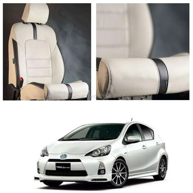 Toyota Aqua Type R Beige Black Seat Covers 2012 - 2021 2