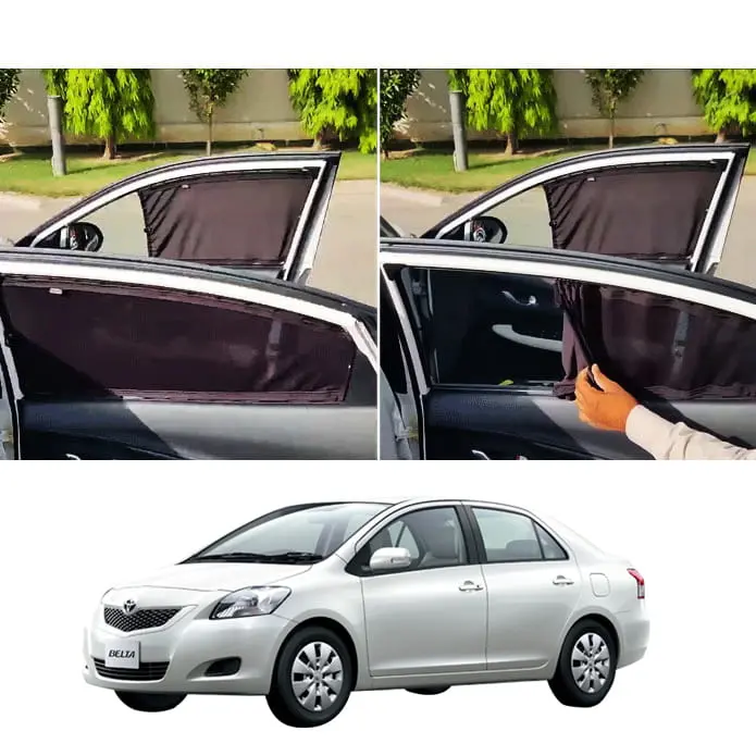 Toyota Belta Custom Fit Retractable Curtains 2010 - 2013 - Sun Shade - Parda 1