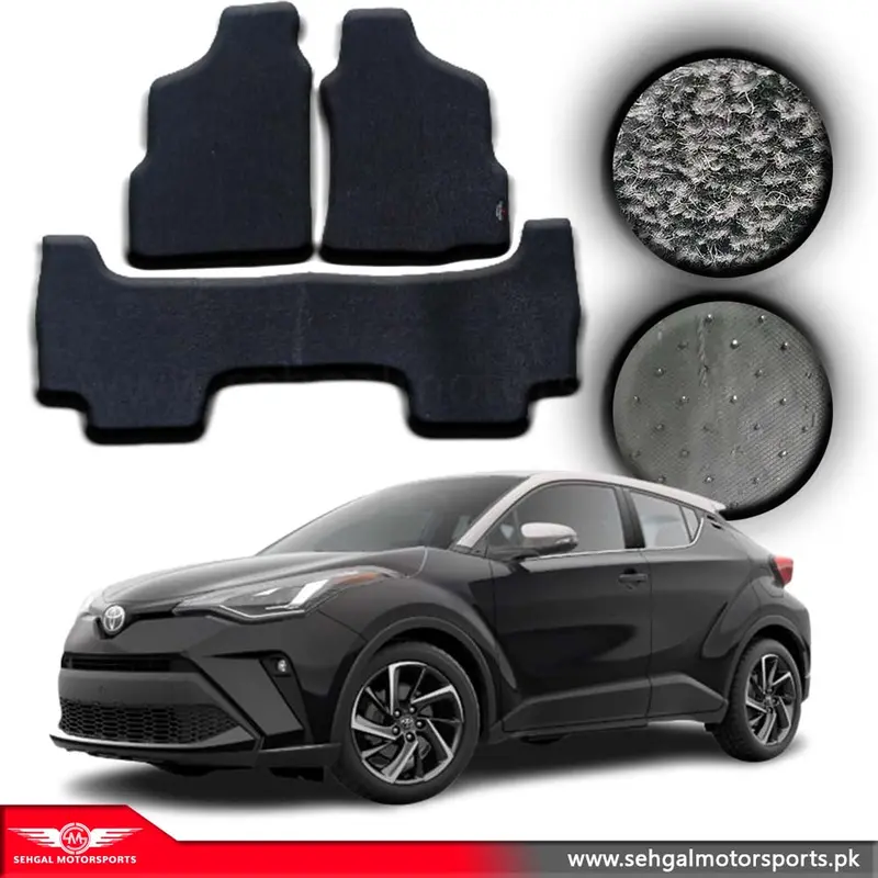 Toyota Ch-R Carpet Floor Mat Special Black/Gray Model 2016-2018 1