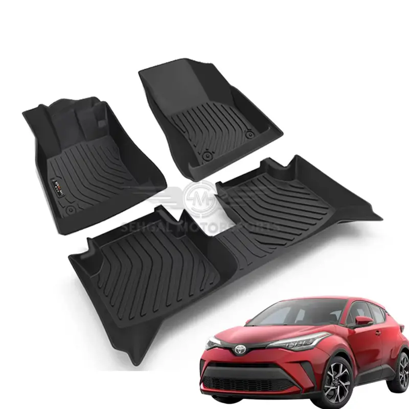 Toyota Ch-R Tpe Floor Mats (Black) Model 2022-2024 1