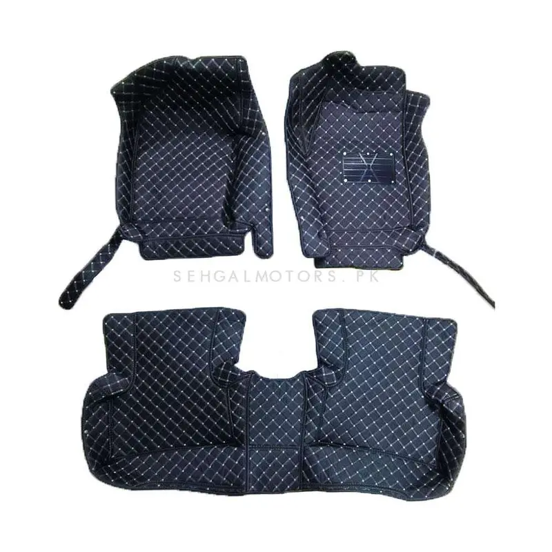 Toyota Chr 7D Floor Mats - Black - 3 Pcs Set 2017 - 2021 2
