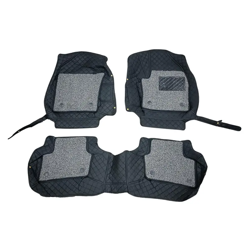 Toyota Chr 9D Floor Mats Mix Thread Black With Grey Grass 2017 - 2021 - - Multi Color Thread - 3 Pcs 2