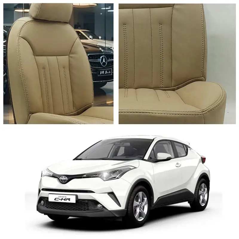 Toyota Chr Audi Design Beige Seat Covers 2017 - 2021 1