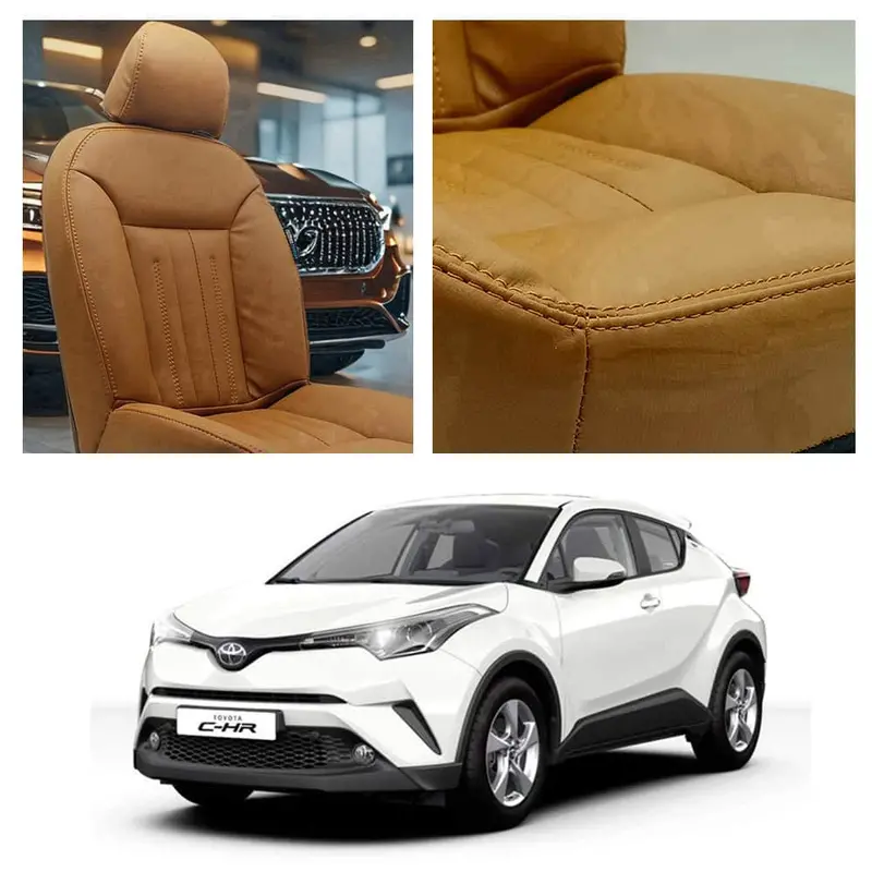 Toyota Chr Audi Design Brown Seat Covers 2017 - 2021 1
