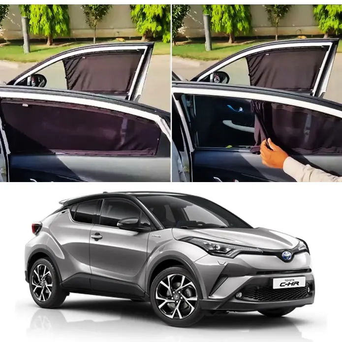 Toyota Chr Custom Fit Retractable Curtains 2017 - 2021 - Sun Shade - Parda 1