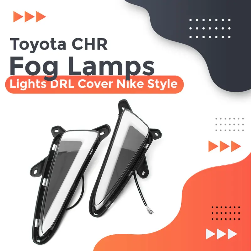 Toyota Chr Fog Lamps Lights Drl Cover Nike Style 2017 - 2021 1