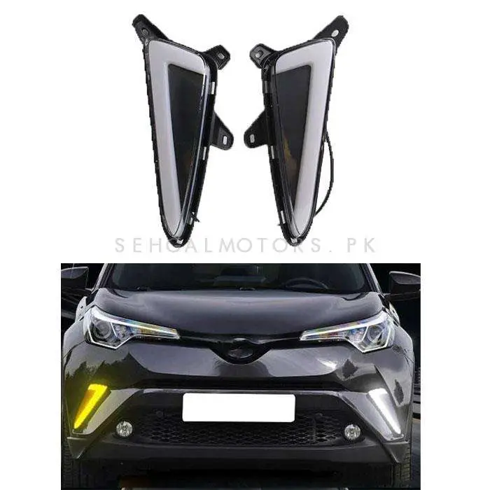 Toyota Chr Fog Lamps Lights Drl Cover Nike Style 2017 - 2021 2