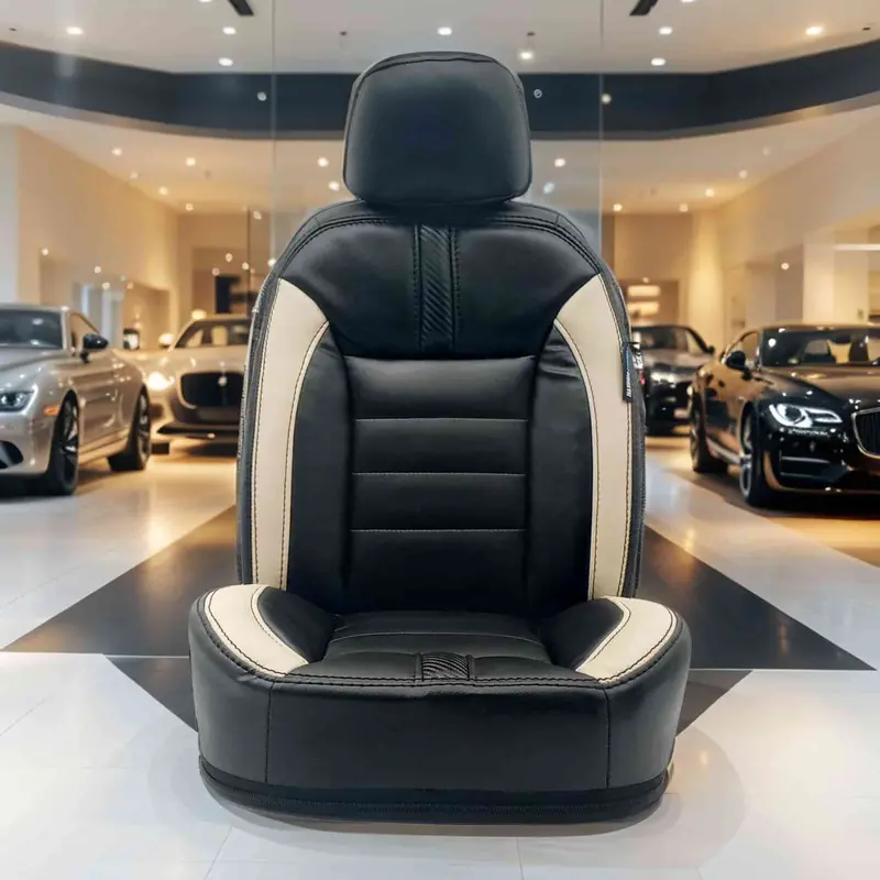 Toyota Chr Hockey Design Black Beige Seat Covers 2017 - 2021 2