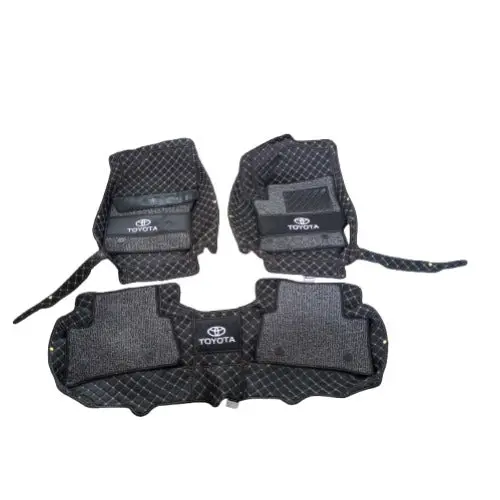 Toyota Corolla 10D Floor Mats - Black With Grey Grass - 3 Pcs 2014 - 2025 2