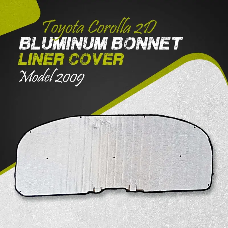 Toyota Corolla 2D Aluminum Bonnet Liner Cover 2009 - 2014 - Protector Lid Garnish Bonnet Namda 1
