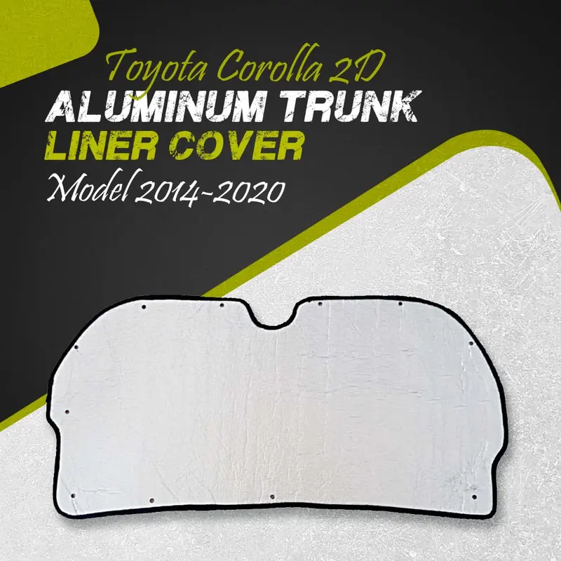 Toyota Corolla 2D Aluminum Trunk Liner Cover 2014 - 2021 - Protector Lid Garnish Diggi Namda 1