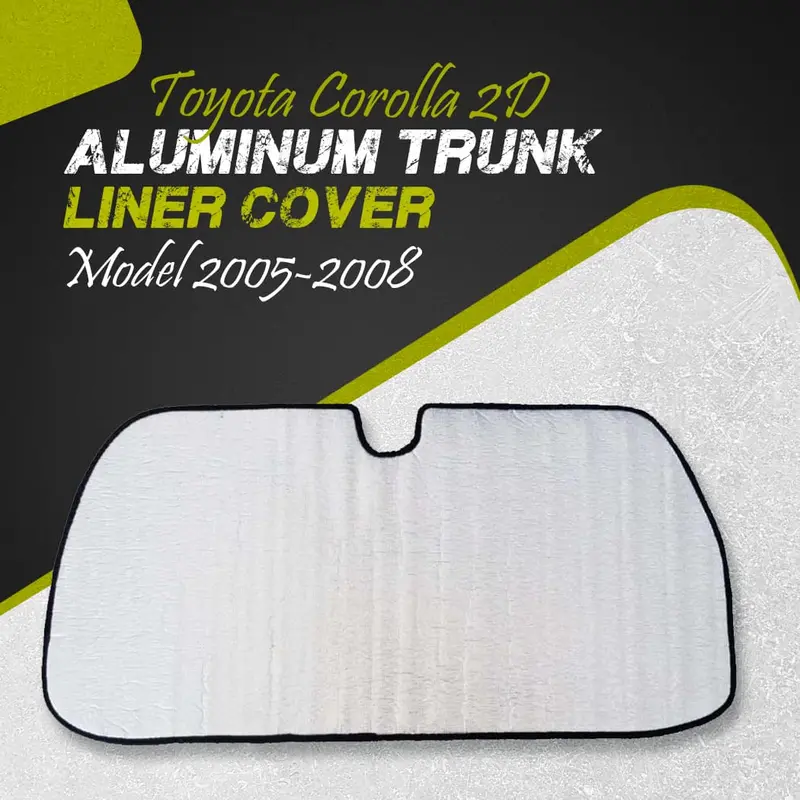 Toyota Corolla 2D Aluminum Trunk Liner Cover - Model 2005-2008 - Protector Lid Garnish Diggi Namda 1