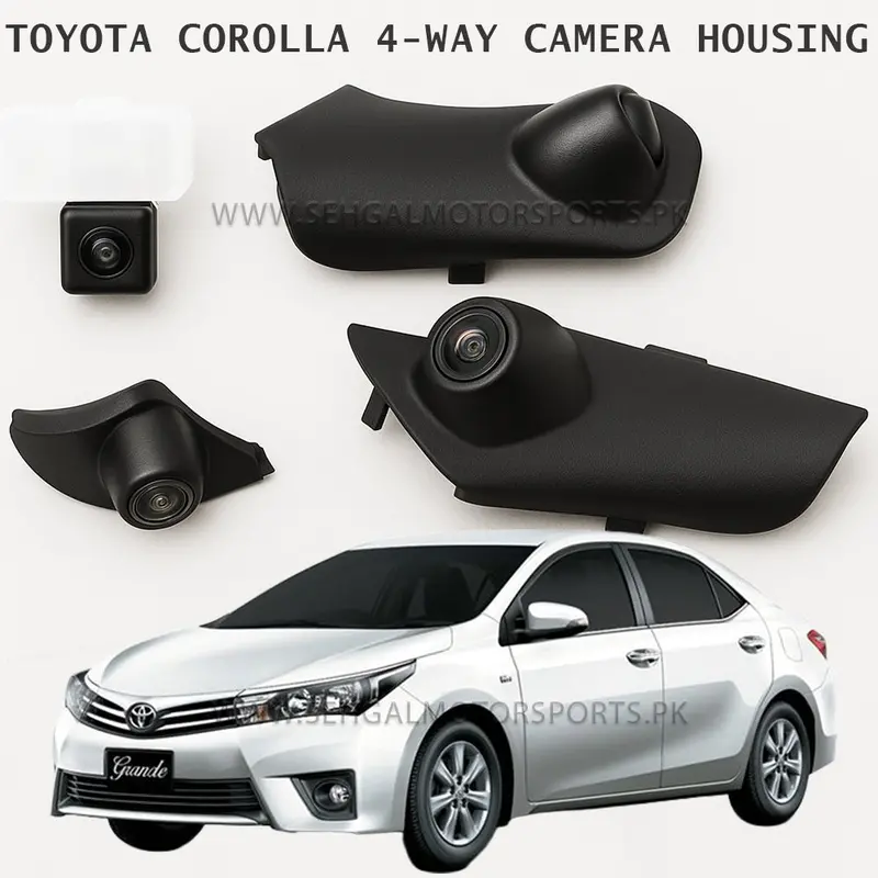 Toyota Corolla 360° 4-Way Camera Covers (Front + Back & Right + Left) Model: 2018 1