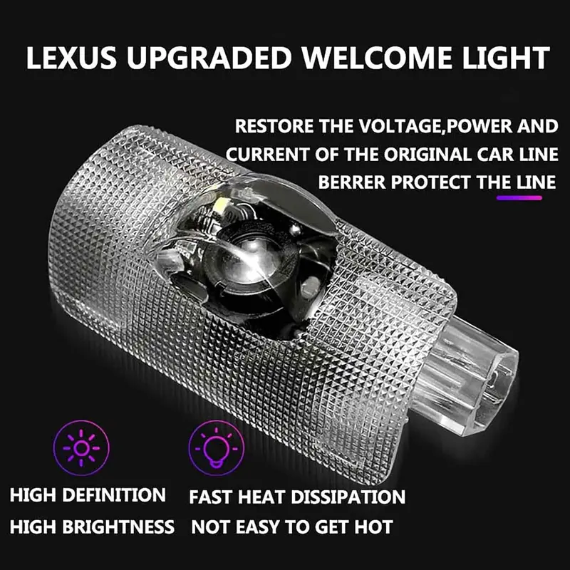 Toyota Corolla 3D Car Logo Door Side Laser Shadow Light 2