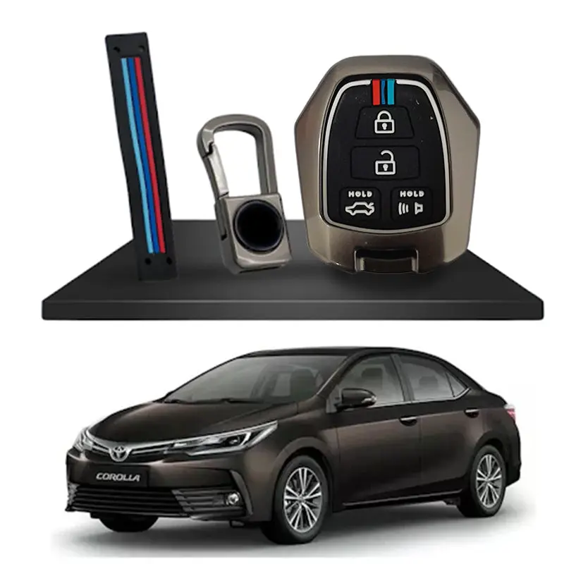 Toyota Corolla 4-Button Motorsports Zinc Key Cover Model 2017-2024 (Tyt-E3h) 1