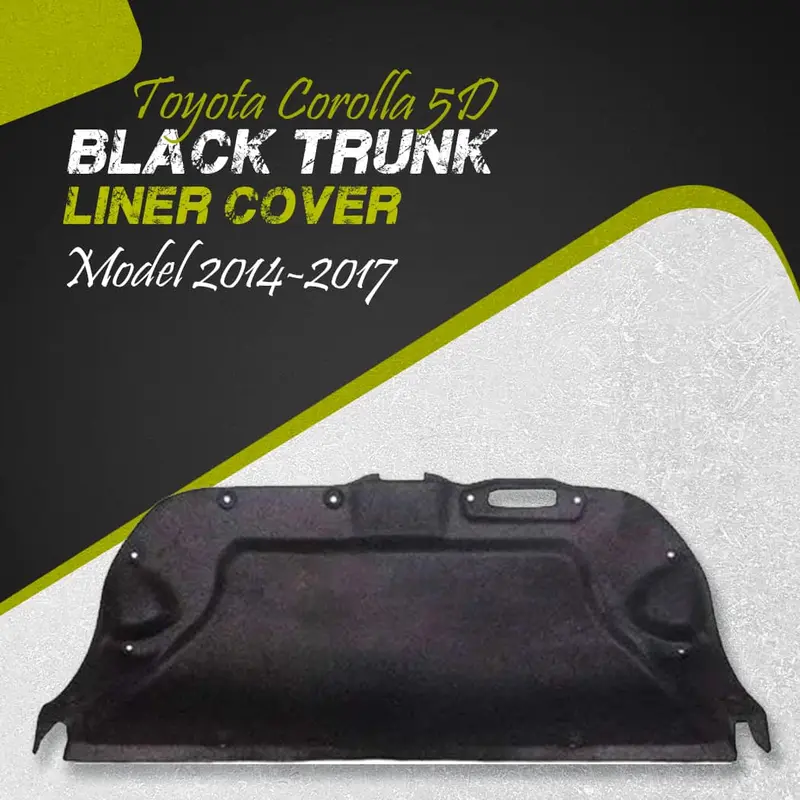 Toyota Corolla 5D Black Trunk Liner Cover 2014 - 2017 - Protector Lid Garnish Diggi Namda 1