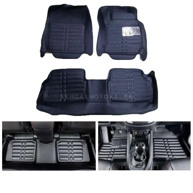 Toyota Corolla 5D Custom Floor Mat Black 3 Pcs 2000 - 2008 2
