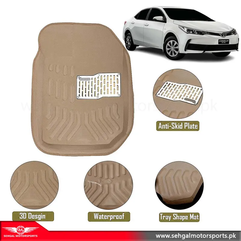 Toyota Corolla 5D Floor Mat Beige Model 2016-2021 1